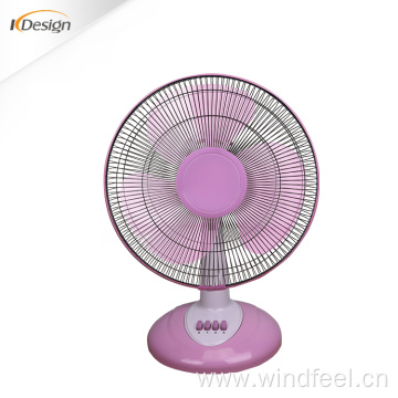 5 blade white quiet oscillating table fans